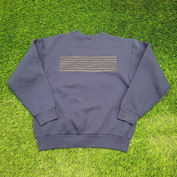 Vintage 80s USCG Coast-Guard Sweatshirt Medium 22x24 Blue - Picture 2 of 13